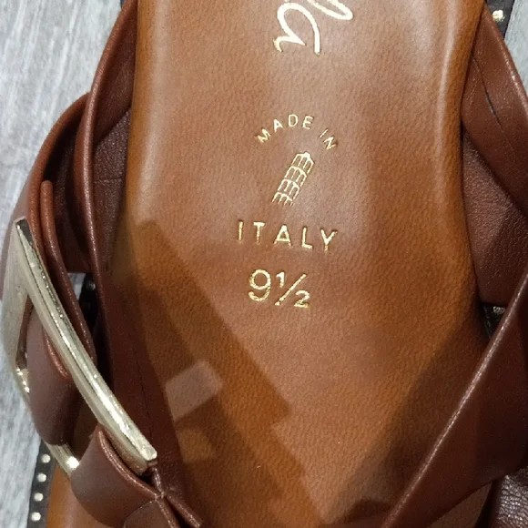 Toscanella Corinne Flat Sandal Women's Brown Sandals Size 9.5 - Picture 14 of 14